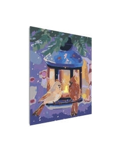Картина по номерам PaintLine Птицы на лампе Paintline