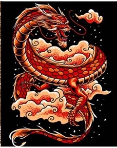 Картина по номерам Флюид Азиатский дракон 40x50 / BHR0561