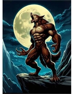 Картина по номерам Флюид Человек- волк 40x50 / BFH0004