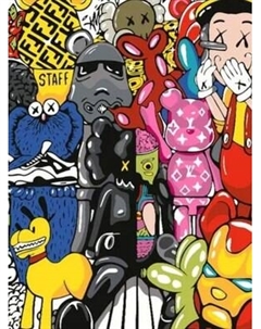 Картина по номерам PaintLine Kaws Bearbrick / PL-00266 Paintline