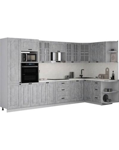 Кухонный гарнитур Интерлиния Мила Деко 1.68x3.4 PR