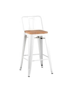 Стул барный Stool Group Tolix Wood со спинкой / YD-H765E-W LG-02 Stool group