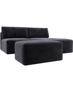 Комплект мягкой мебели Лига Диванов Лига-060 НПБ угол универсальный с пуфом / 129683 Лига диванов
