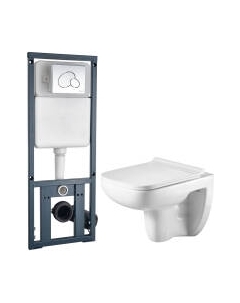 Унитаз подвесной с инсталляцией WeltWasser Kehlbach 004 GL-WT + Marberg 410 RD Weltwasser