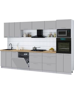 Кухонный гарнитур Интерлиния Мила Gloss 3.3-ПМ1-2