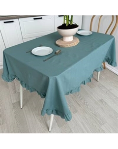 Скатерть ОМурМебель 150x120см прямоугольная с рюшами Омурмебель