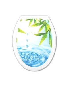 Сиденье для унитаза Еврокомфорт Капли и бамбук 104-406-00