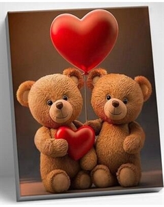 Картина по номерам Молли Влюбленные медвежата 40x50 / HR0668 Molli