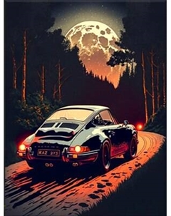 Картина по номерам Флюид Дорога в ночи 40x50 / BFH0008