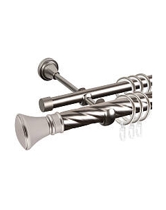 Карниз для штор АС ФОРОС Grace D25К/16Г составной + наконечники Колокол Ас форос