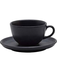 Чашка с блюдцем Oxford Flat Shape Onix 136391 AO04-1C05