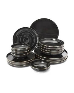 Набор тарелок Domenik Black Gold DM3017