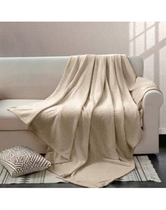 Плед Бояртекс Велсофт с тиснением Зигзаг Слоновая кость 13-0907