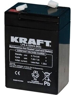 Аккумуляторная батарея KrafT 6V-4.5Ah / LP6-4.5 Kraft