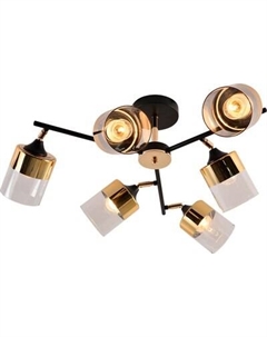 Потолочный светильник Mirastyle MH-1555B/6 BK+FGD