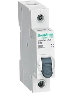 Выключатель автоматический Systeme (Schneider) Electric City9 Set С 20А 1P 6kA 230В / C9F36120 Systeme (schneider) electric