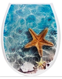 Сиденье для унитаза Еврокомфорт Океан Lux Морская звезда с детской накладкой 003740