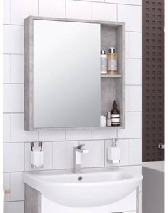 Шкаф с зеркалом для ванной Runo Эко 60