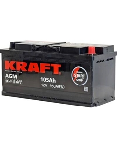 Автомобильный аккумулятор KrafT AGM 105 R / AGM-L6 Kraft