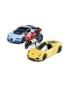Набор игрушечных автомобилей Siku Спортивные машины и мотоцикл / 6313