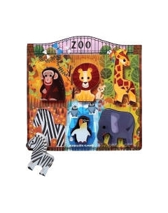 Развивающая игрушка Crocodile Creek Рамка-вкладка Зоопарк 2871-8 Crocodile creek
