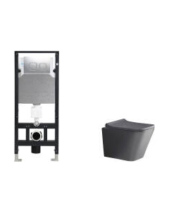 Унитаз подвесной с инсталляцией WeltWasser Amberg 506 + Gelbach 041 MT-GR + Amberg RD-MT CR Weltwasser