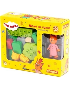 Конструктор Полесье Макси. Три кота. Мама на кухне / 75861
