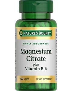 Витаминно-минеральный комплекс Nature's Bounty Цитрат магния с витамином В-6 Nature's bounty