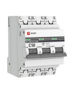 Выключатель автоматический EKF PROxima 3P 50А (C) 6кА ВА 47-63M / mcb4763m-6-3-50C-pro Ekf