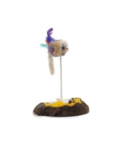 Игрушка для кошек Beeztees Плюшевая мышь на пружине / 430311