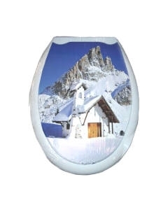 Сиденье для унитаза Еврокомфорт Домик в горах 104-406-00