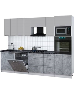 Кухонный гарнитур Интерлиния Мила Gloss 2.8-ПМ1