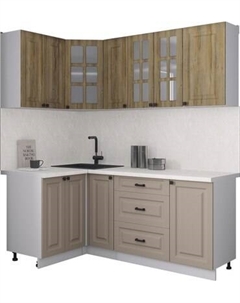 Кухонный гарнитур Интерлиния Мила Деко 1.2x1.9