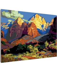 Картина по номерам PaintLine Франц Бишофф. Горный пейзаж / PL-00179 Paintline