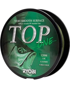 Леска плетеная Ryobi TOP PE4X-120M 1.0/d-0.165мм