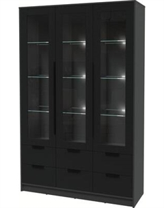 Шкаф с витриной Интерлиния Концепт КТ-ШВ3 с подсветкой