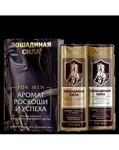 Набор косметики для тела и волос Лошадиная сила Аромат роскоши и успеха для мужчин