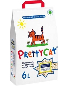 Наполнитель для туалета Prettycat Wood Granules древесный / 621335