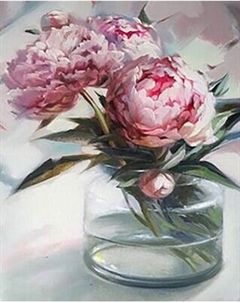 Картина по номерам Молли Пионы в вазе 40x50 / HR0622 Molli