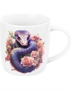 Кружка Elan Gallery Змея в цветах / 410117 Elan gallery
