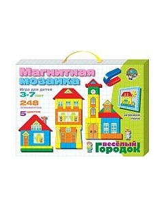 Развивающая игра Десятое королевство Магнитная мозаика. Веселый городок / 01511