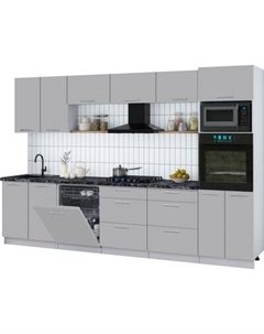 Кухонный гарнитур Интерлиния Мила Gloss 3.2-ПМ1