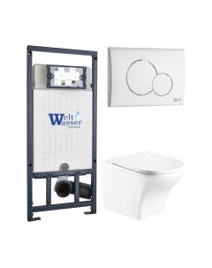 Унитаз подвесной с инсталляцией WeltWasser Marberg 507 + Odenbach 004 GL-WT + Mar 507 GL-WT Weltwasser