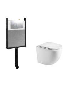 Унитаз приставной с инсталляцией WeltWasser Amberg 404 + Merzbach 002 GL-WT + Amberg RD-MT CR Weltwasser
