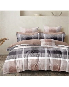 Комплект постельного белья Реноме Евро Темно-синяя кол. New. Простыня на резинке 160x200 St-2597