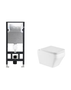 Унитаз подвесной с инсталляцией WeltWasser Amberg 506 + Hofbach 041 GL-WT + Amberg RD-MT CR Weltwasser