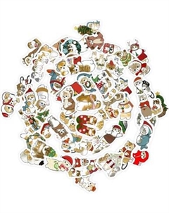 Набор наклеек Nalepking Кавайные коты. Новогодние / RSTPA6_05398