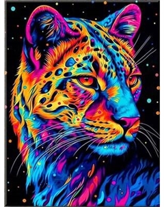 Картина по номерам Флюид Радужный леопард 40x50 / BHR0590