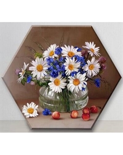 Картина по номерам Флюид Бузин. Ромашки и васильки 37x32 / VHR0015