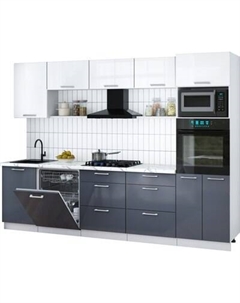 Кухонный гарнитур Интерлиния Мила Gloss 2.9-ПМ1